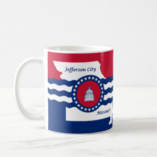 Mug Drapeau de la ville de Jefferson, Missouri Coffee 