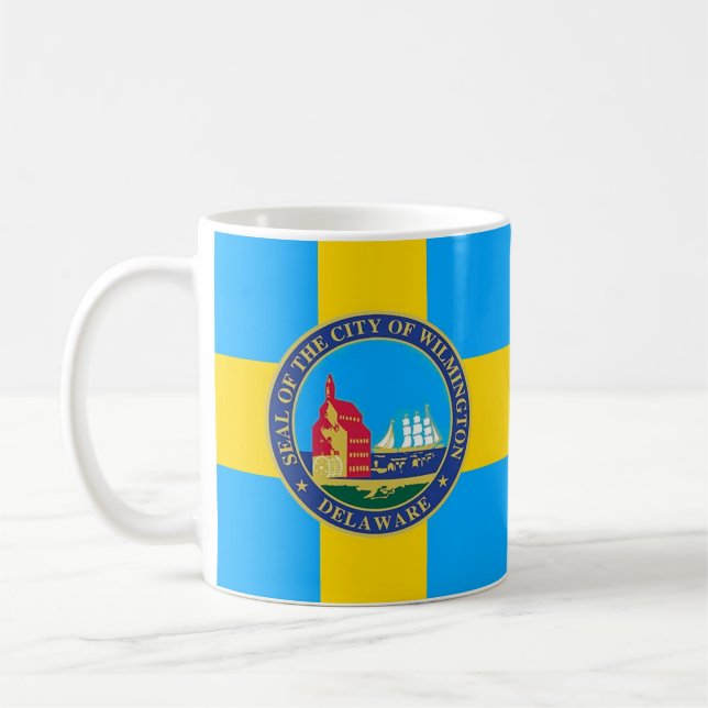 Mug Drapeau de la ville de Wilmington, Delaware (Gauche)