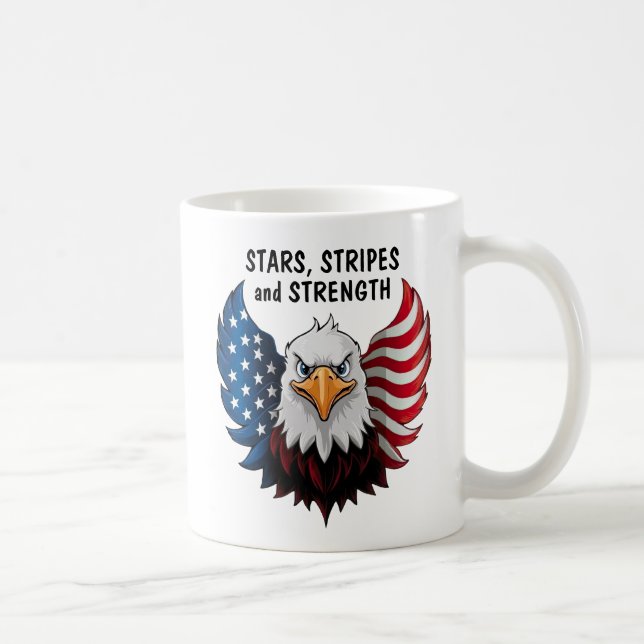 Mug Drapeau de l'aigle américain (Droite)