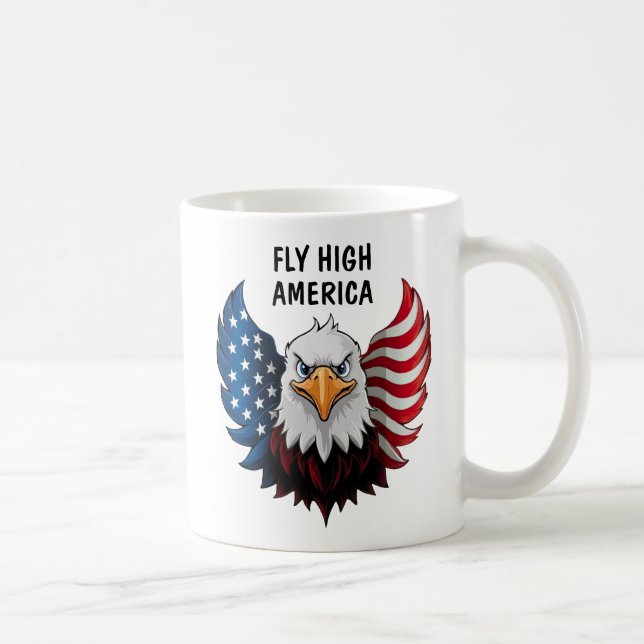Mug Drapeau de l'aigle américain (Droite)
