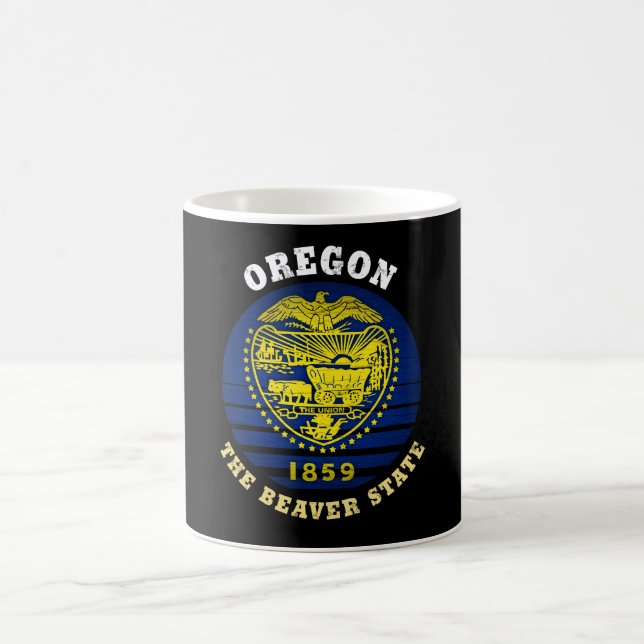MUG DRAPEAU DE L'ÉTAT DU BEAVER D'OREGON (Centre)