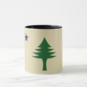 Mug Drapeau de l'État du Maine avec pin et étoile 1901