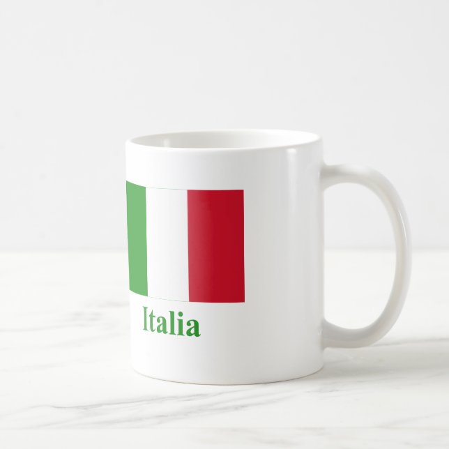 Mug Drapeau de l'Italie avec le nom en italien (Droite)