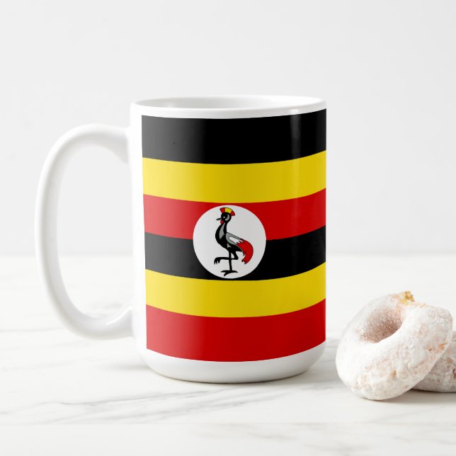 Mug Drapeau de l'Ouganda (Avec donut)