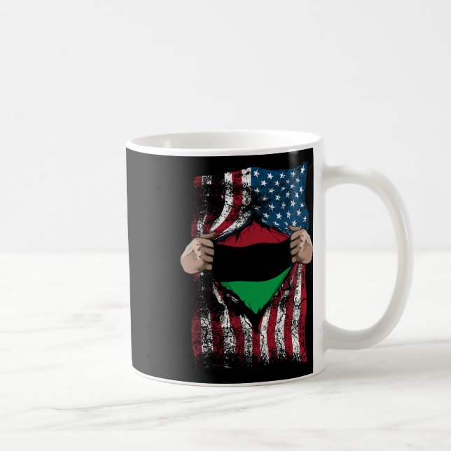 Mug Drapeau de l'Union panafricaine Loyal Afro-américa (Droite)