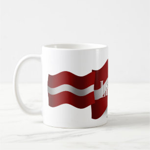 Mug Drapeau de ondulation de la Lettonie