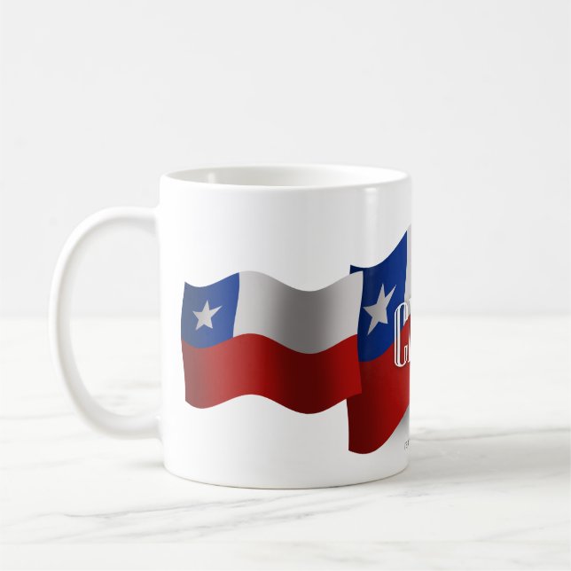 Mug Drapeau de ondulation du Chili (Gauche)