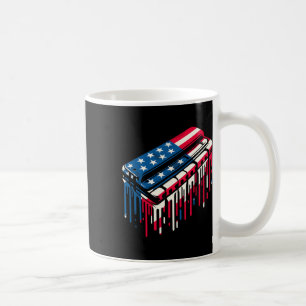 Mug Drapeau de peinture Harmonica American Usa 4 juill