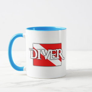 Mug Drapeau de plongée de style pirate