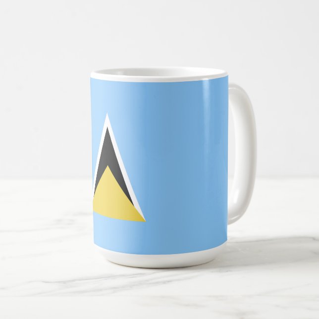 Mug Drapeau de Sainte-Lucie (Devant droit)