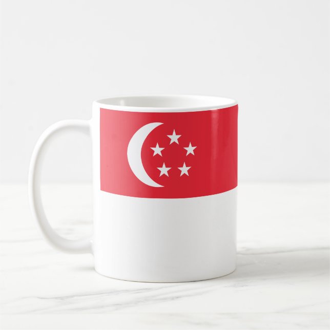 Mug Drapeau de Singapour (Gauche)