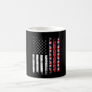 Mug Drapeau Demi-Anglais Demi-Américain Grande-Bretag