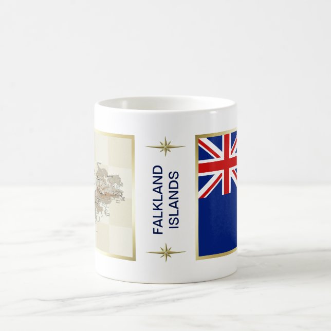 Mug Drapeau des îles Falkland + Musique des cartes (Centre)