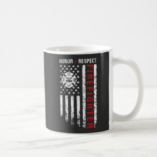 Mug Drapeau des pompiers Red Line Us