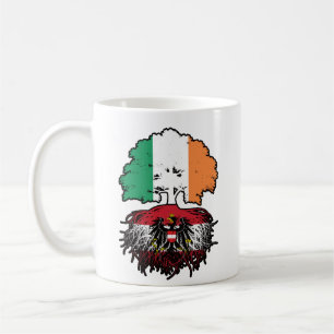 Mug Drapeau des racines d'arbre Autriche Irlande Autri