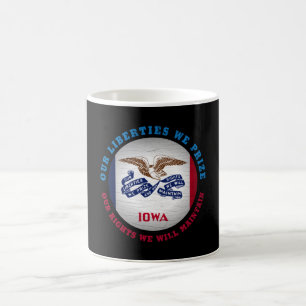 MUG DRAPEAU D'ÉTAT IOWA HAWKEYE
