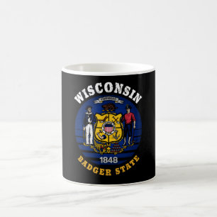 MUG DRAPEAU D'ÉTAT WISCONSIN BADGER