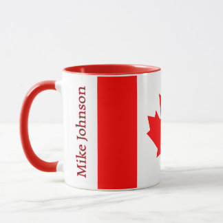 Mug Drapeau du Canada Feuille d'érable personnalisée P