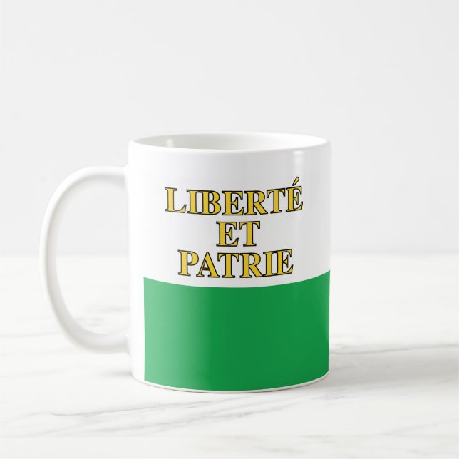 Mug Drapeau du canton de Vaud, Suisse (Gauche)