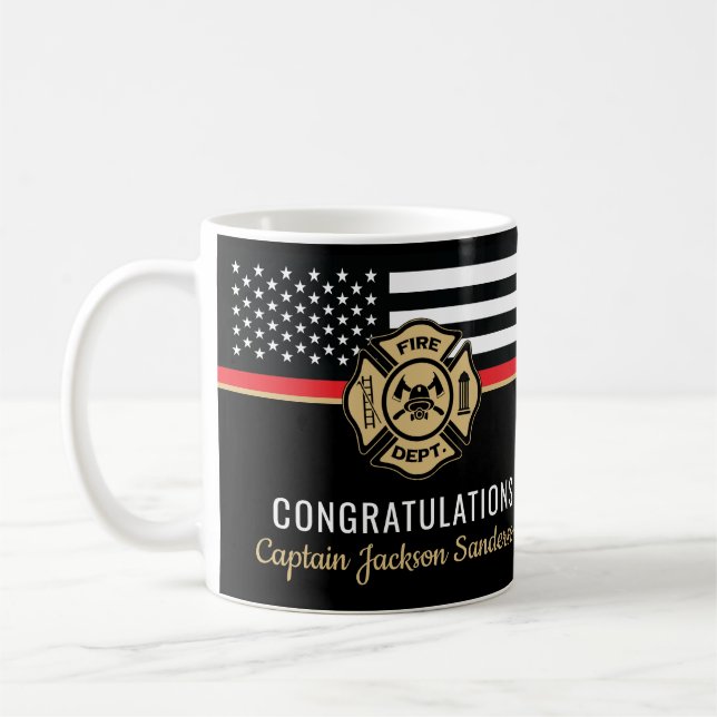Mug Drapeau du service des incendies de retraite des p (Gauche)