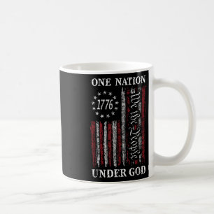 Mug Drapeau d'une nation sous Dieu 4 juillet Patriotiq