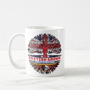 Mug Drapeau Eswatini Liswati British UK Tree Roots