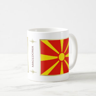 Mug Drapeau et Carte de Macédoine du Nord