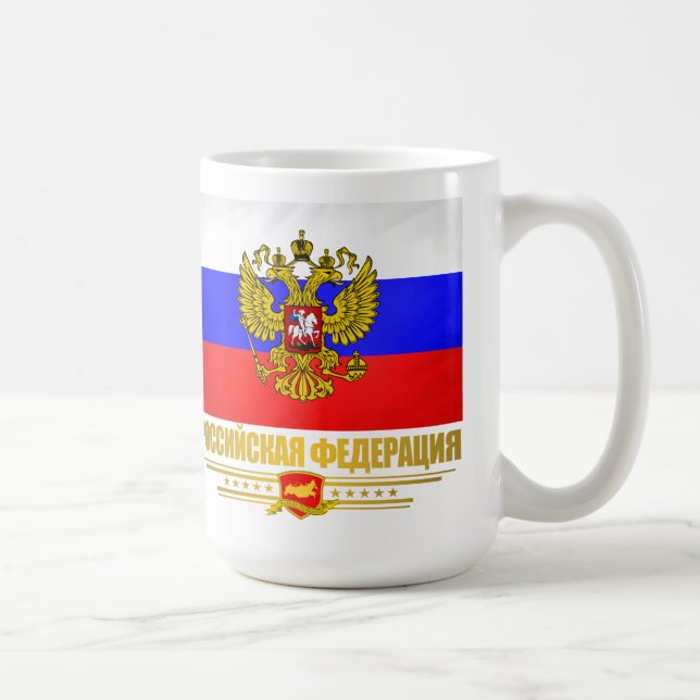 Mug Drapeau et emblème de la Fédération de Russie (Droite)