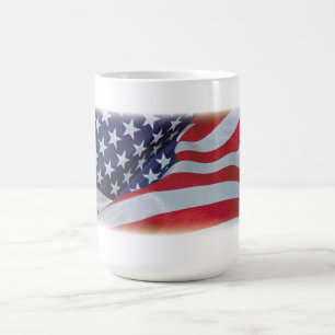 Mug Drapeau et terre américains personnalisables que j