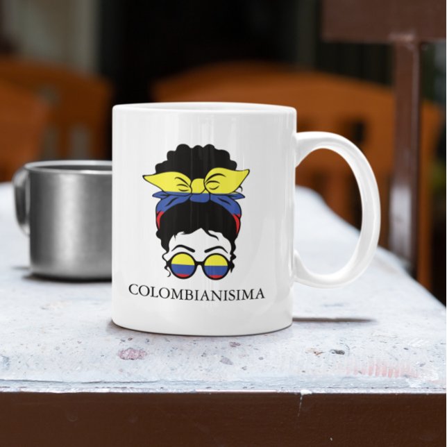 Mug Drapeau féminin colombien CUTE COLOMBIANISIMA (CUTE COLOMBIANISIMA Colombian Girl Flag Coffee Mug)
