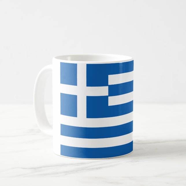 Mug Drapeau (grec) de la Grèce (Devant gauche)