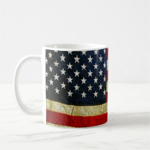 Mug Drapeau Grunge America