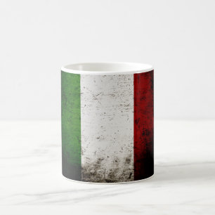 Mug Drapeau grunge noir de l'Italie