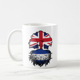 Mug Drapeau hondurien britannique des racines d'arbres