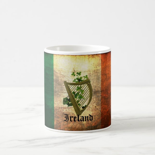 Mug Drapeau irlandais en détresse (Centre)