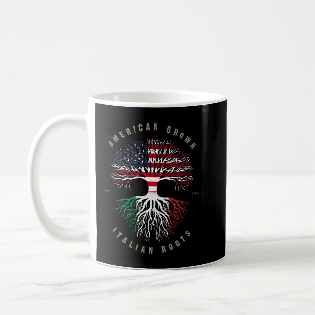Mug Drapeau italien de l'Amérique pousses Italie Swea (Gauche)