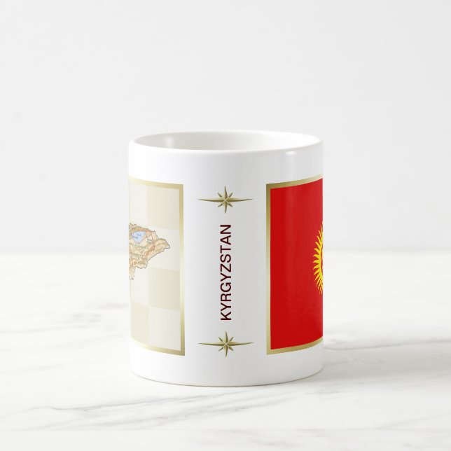 Mug Drapeau Kirghizistan + Musique Carte (Centre)