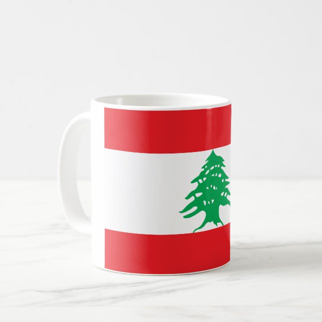Mug Drapeau libanais (Devant gauche)