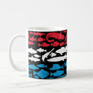 Mug Drapeau luxembourgeois fait de poisson - Design de