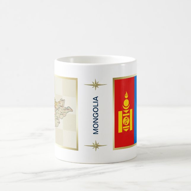 Mug Drapeau Mongolie + Plan Musique (Centre)