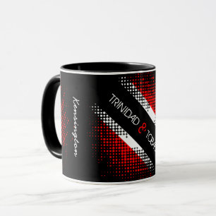 Mug Drapeau Motif de point de Trinité-et-Tobago avec n