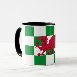 Mug Drapeau mystique rouge du dragon celtique du Pays 