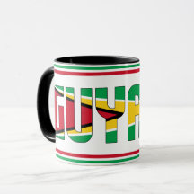 Drapeau national de Guyana Café patriotique