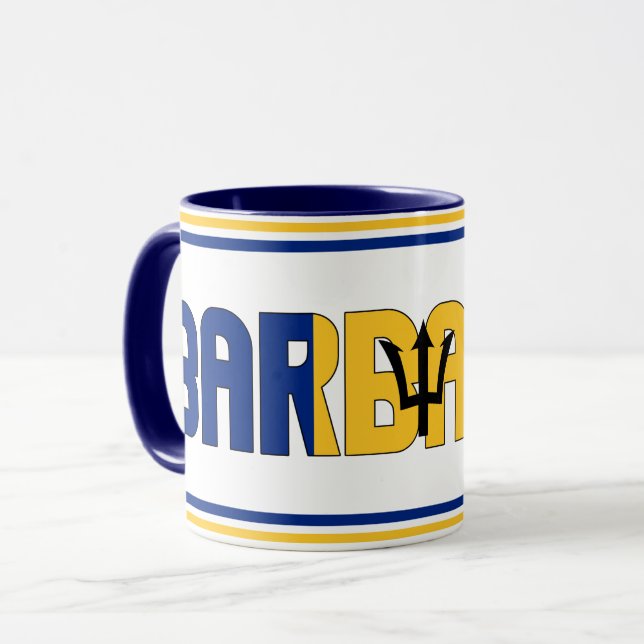 Mug Drapeau national de la Barbade Café patriotique (Devant gauche)