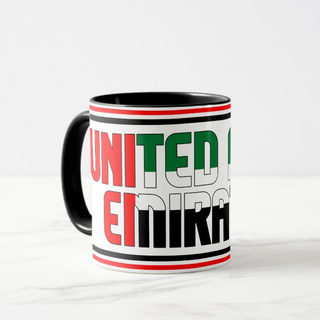 Mug Drapeau national des Émirats arabes unis Café patr (Devant gauche)