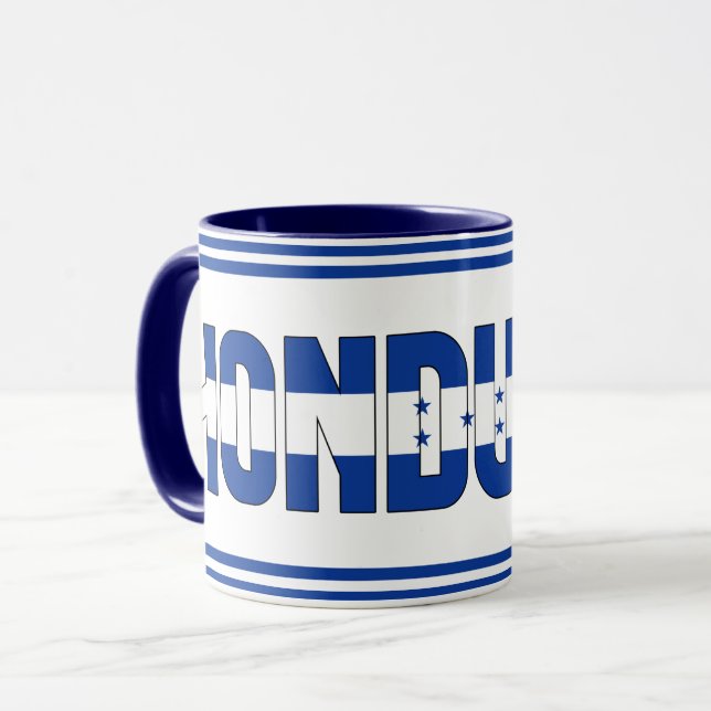 Mug Drapeau national du Honduras Café patriotique (Devant gauche)