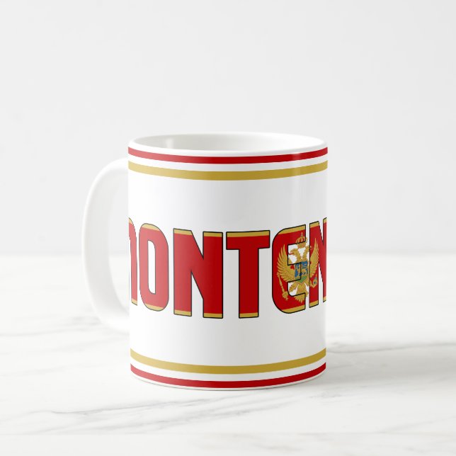 Mug Drapeau national du Monténégro patriotique (Devant gauche)