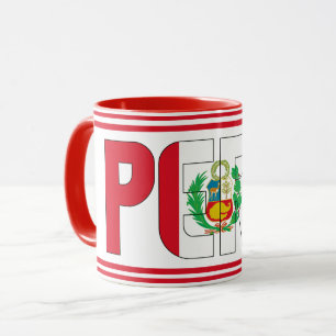 Mug Drapeau national du Pérou Café patriotique