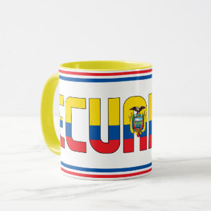Mug Drapeau national Équateur Café patriotique