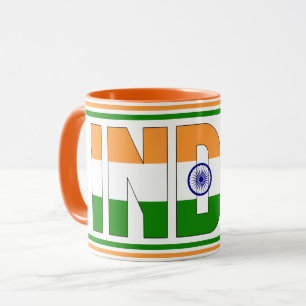 Mug Drapeau national indien Café patriotique
